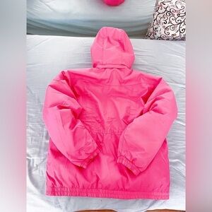 Queen duck Pink Nuptse Goose Down Jacket Winter Puffer Ski Coat L mountaineering